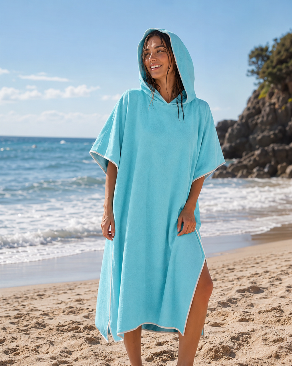 PONCHO DE MICROFIBRA
