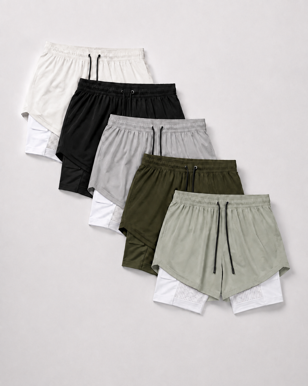 Pantalón corto 2 en 1 hombre | Short running con malla interior